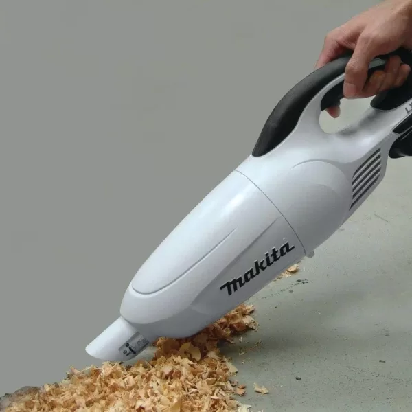 Makita 18-Volt LXT Lithium-Ion Compact Cordless Vacuum (Tool-Only) with White Cyclonic Vacuum Attachment