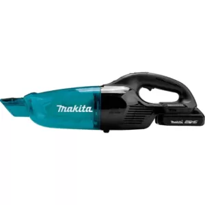 Makita 18-Volt LXT Lithium-Ion Compact Brushless Cordless Vacuum Kit, 2.0Ah with Black Cyclonic Vacuum Attachment with Lock