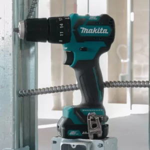 Makita 12-Volt Max CXT Lithium-Ion 3/8 in. Brushless Cordless Hammer Driver-Drill Kit w/ (2) Batteries(2Ah), Charger, Hard Case