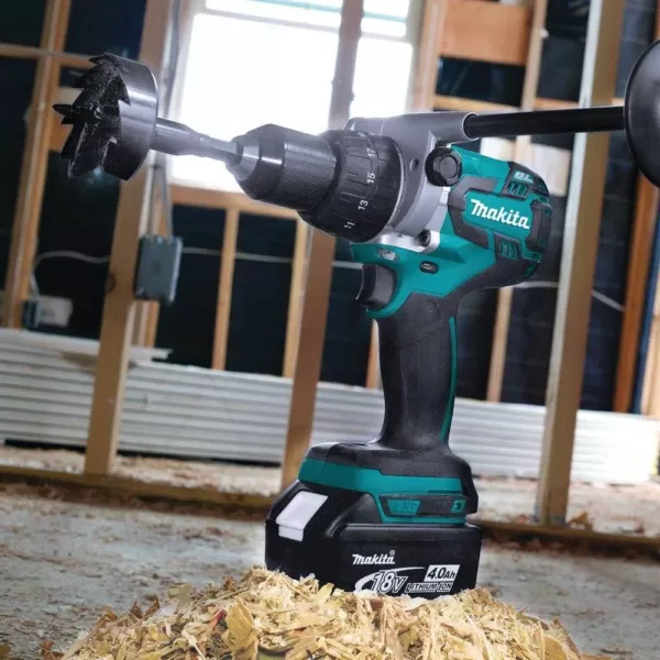 Makita 18-Volt LXT Brushless Lithium-Ion 1/2 in. Cordless Hammer Drill Kit with (2) Batteries (4.0Ah), Charger and Hard Case