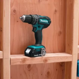 Makita 18-Volt Lithium-Ion 1/2 in. Compact Cordless Hammer Driver Drill Kit with two Batteries (2.0 Ah), Charger and Hard Case