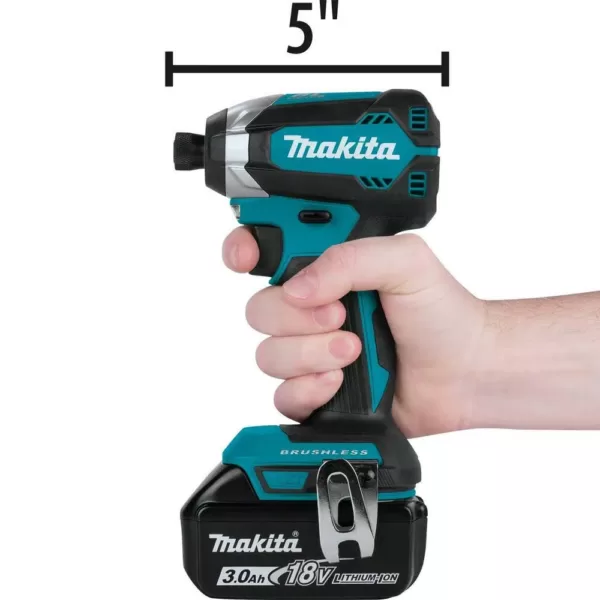 Makita 18-Volt LXT Lithium-Ion Brushless Cordless Impact Driver Kit with (1) Battery 3.0Ah