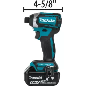 Makita 18-Volt LXT Lithium-Ion Brushless Cordless Quick-Shift Mode 3-Speed Impact Driver with (2) Batteries 5.0Ah, Hard Case