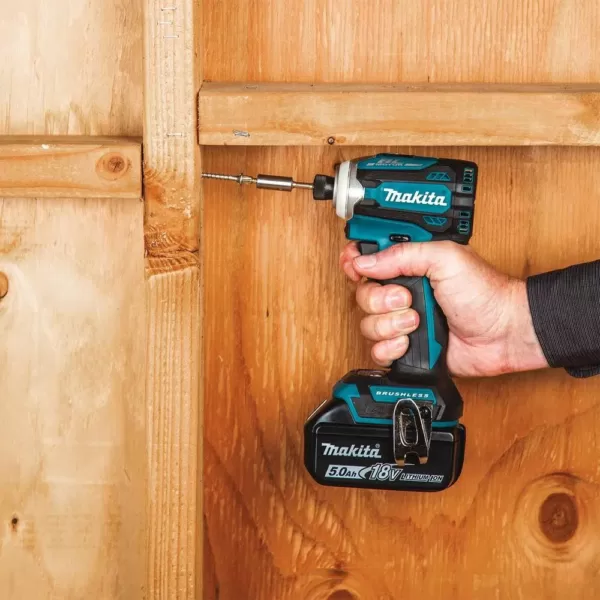 Makita 18-Volt LXT Brushless 4-Speed Impact Driver Kit with Impact XPS Insert Bit Holder and ImpactXPS 1 in. Insert Bit, 5-Pack