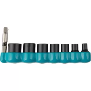 Makita ImpactXPS 1/4 in. Drive 6-Point SAE Impact Socket Set with Standard Socket Adapter (8-Piece)