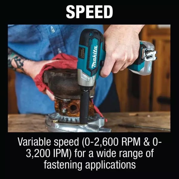 Makita 12-Volt max CXT Lithium-Ion Cordless 1/2 in. Sq. Drive Impact Wrench, Tool Only