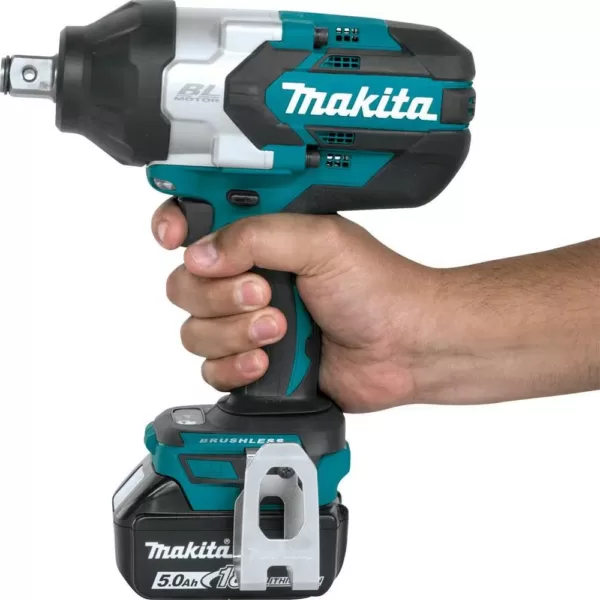 Makita 18-Volt LXT Lithium-Ion Brushless Cordless High Torque 3/4 in. Square Drive Impact Wrench With (2) Batteries 5.0Ah, Bag