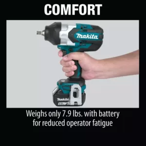 Makita 18V LXT Brushless High Torque 1/2 in. Sq. Drive Impact Wrench Kit with Bonus 14 Pc. 1/2 in. Drive Deep Well Socket Set