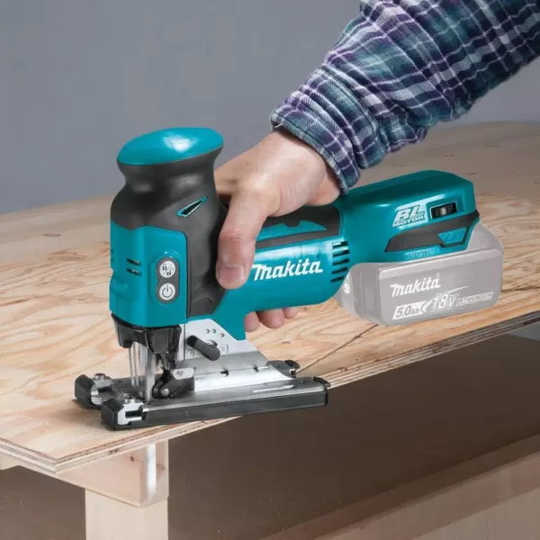 Makita 18-Volt LXT Lithium-Ion Brushless Cordless Barrel Grip Jig Saw Tool-Only with Bonus 18-Volt LXT 5.0 Ah Battery