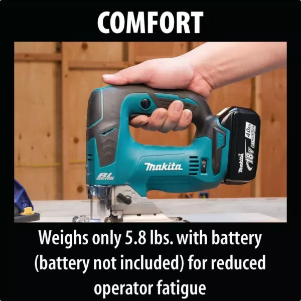 Makita 18-Volt LXT Lithium-Ion Brushless Cordless Jig Saw, Tool Only with Bonus 18-Volt LXT Lithium-Ion 5.0 Ah Battery
