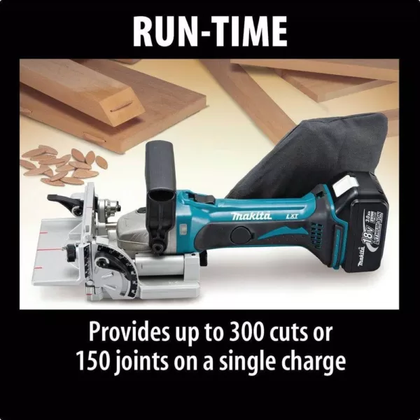 Makita 18-Volt LXT Lithium-Ion 0.75 in. Cordless Plate Joiner (Tool-Only) with bonus 18-Volt LXT Lithium-Ion Battery Pack 5.0Ah