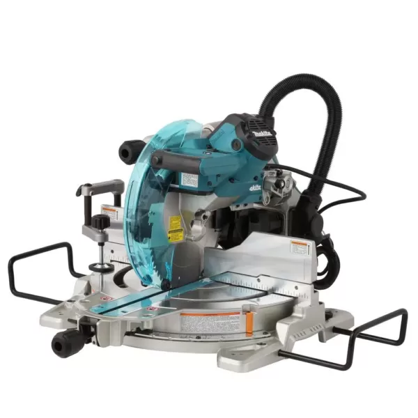 Makita 15 Amp 10 in. Dual Bevel Sliding Compound Miter Saw with Laser with bonus Pneumatic 16-Gauge, 2-1/2 in. Finish Nailer