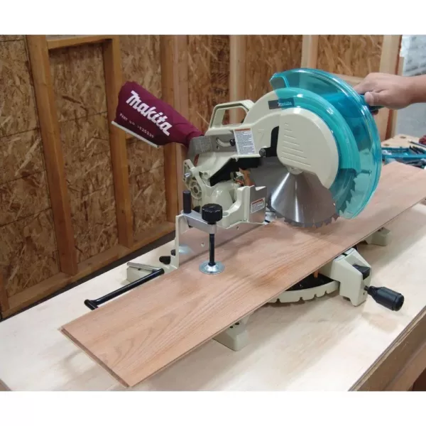 Makita 15 Amp 12 in. Corded Single-Bevel Compound Miter Saw with 40T Carbide Blade and Dust Bag