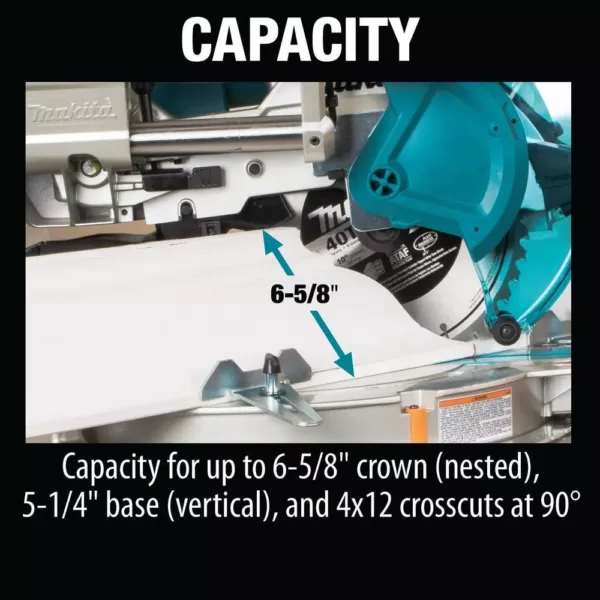 Makita 18-Volt 5.0Ah X2 LXT Lithium-Ion (36V) Brushless Cordless 10 in. Dual-Bevel Sliding Compound Miter Saw with Laser Kit