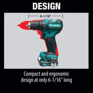 Makita 12-Volt Max CXT Lithium-Ion 3/8 in. Brushless Cordless Driver Drill Kit with (2) Batteries (2.0 Ah), Charger, Hard Case