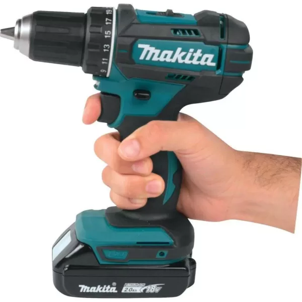 Makita 18-Volt LXT Lithium-Ion Cordless 1/2 in. XPT Drill/Driver Kit with Two 2.0 Ah Batteries Charger and Hard Case