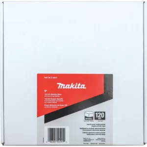 Makita 9 in. Round Abrasive Disc, Hook & Loop, 120-Grit (25/Pack)