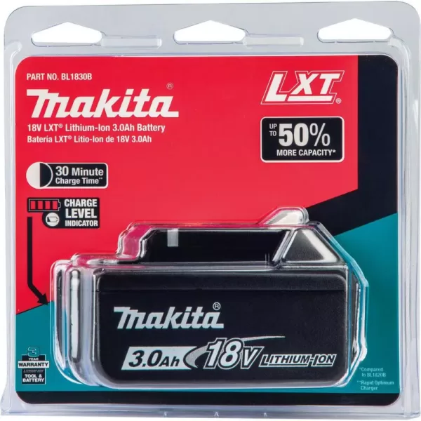Makita 18-Volt LXT Lithium-Ion High Capacity Battery Pack 3.0Ah with Fuel Gauge