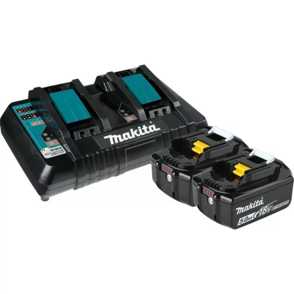 Makita 18-Volt 5.0Ah LXT Lithium-Ion Battery and Dual Port Charger Starter Pack