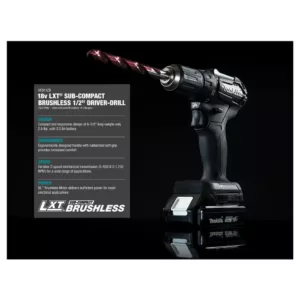 Makita 18-Volt LXT Lithium-Ion Sub-Compact Brushless Cordless 2-piece Combo Kit (Driver-Drill/ Impact Driver) 2.0Ah