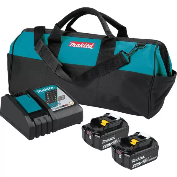 Makita 18V LXT Sub-Compact Brushless 1/2 in. Driver Drill, 6-1/2 in. Circ Saw and Recipro Saw with bonus 18V LXT Starter Pack
