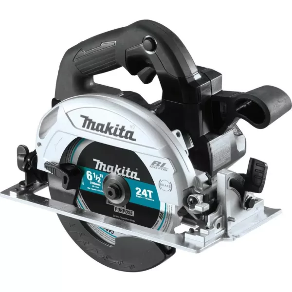 Makita 18V LXT Sub-Compact Brushless 1/2 in. Driver Drill, Impact Wrench and 6-1/2 in. Circ Saw with bonus 18V LXT Starter Pack