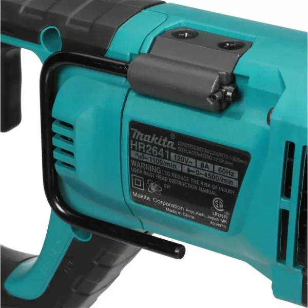 Makita 8 Amp 1 in. Corded SDS-Plus Concrete/Masonry AVT Rotary Hammer Drill with 4-1/2 in. Corded Angle Grinder with Hard Case