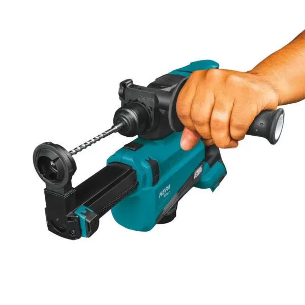 Makita 18-Volt 11/16 in. LXT Lithium-Ion Brushless AVT SDS-Plus Rotary Hammer Kit with HEPA Dust Extractor AWS Capable 5.0 Ah