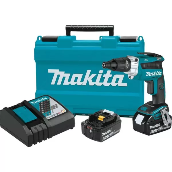 Makita 18-Volt 5.0 Ah LXT Lithium-Ion Brushless Cordless 2500 RPM Screwdriver Kit