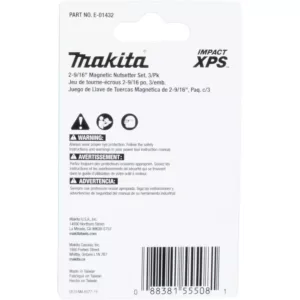 Makita IMPACT XPS 2-9/16 in. Magnetic Nutsetter Mix 3/PK (3-Piece)