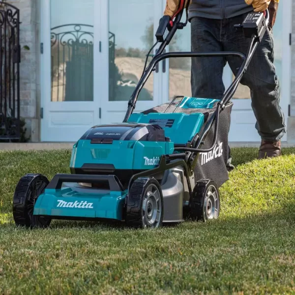Makita 18 in. 18-Volt X2 (36-Volt) LXT Lithium-Ion Cordless Walk Behind Self Propelled Lawn Mower Kit with 4 Batteries (5.0 Ah)