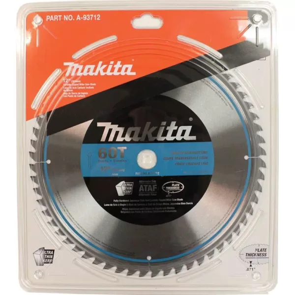 Makita 12 in. x 1 in. 60-Teeth Micro-Polished Miter Saw Blade