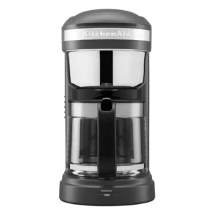 KitchenAid 12-Cup Drip Grey Coffee Maker with Spiral Showerhead Matte Charcoal
