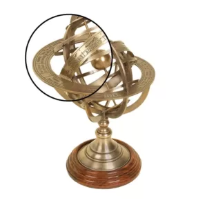 LITTON LANE Nautical Brass Armillary Sphere