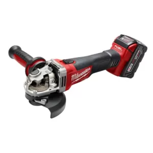 Milwaukee M18 FUEL 18-Volt Lithium-Ion Brushless 4-1/2 in. /5 in. Grinder, Slide Switch Lock-On Kit w/ 4-1/2 in. Diamond Blade