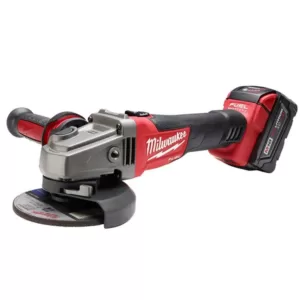 Milwaukee M18 FUEL 18-Volt Lithium-Ion Brushless 4-1/2 in. /5 in. Grinder, Slide Switch Lock-On Kit w/ 4-1/2 in. Diamond Blade