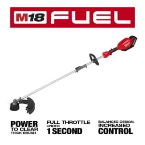 Milwaukee M18 FUEL 18-Volt Lithium-Ion Brushless Cordless String Trimmer with QUIK-LOK Attachment Capability and 8.0 Ah Battery
