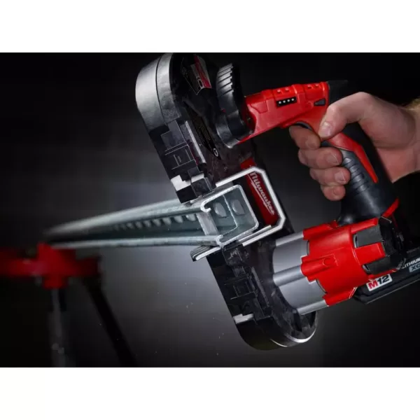 Milwaukee M12 12-Volt Lithium-Ion Cordless Sub-Compact Band Saw XC Kit with (1) 3.0h Battery, Charger & Hard Case