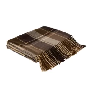 Glitzhome 50 in. H Woven Plaid Throw Blanket