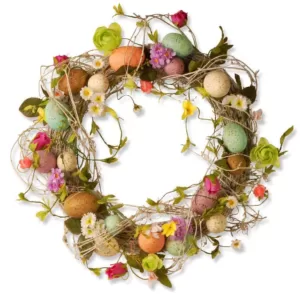National Tree Company 18 in. Garden Accents Easter Egg Wreath