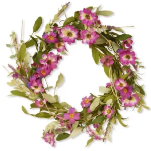 National Tree Company 20 in. Garden Accents Purple Daisy Wreath