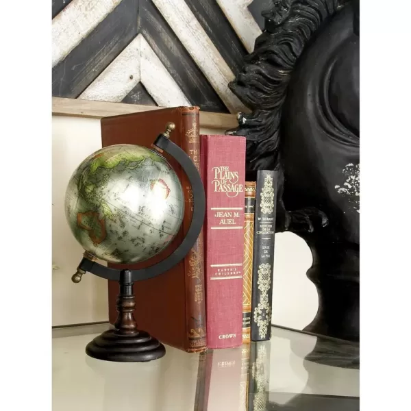 LITTON LANE Traditional Decorative Globe with Grooved Stand