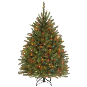 National Tree Company 4.5 ft. Dunhill Fir Artificial Christmas Tree with Multicolor Lights