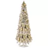 National Tree Company 5 ft. Artificial Christmas Snowy Downswept Forestree with Clear Lights