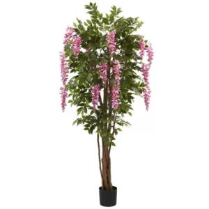 Nearly Natural 6.5 ft. Wisteria Silk Tree