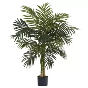 Nearly Natural Indoor 4 ft. Golden Cane Palm Tree