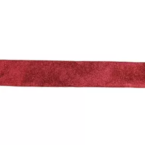 Northlight 2.5 in. x 16 yds. Sparkles and Glitter Red Solid Wired Craft Ribbon