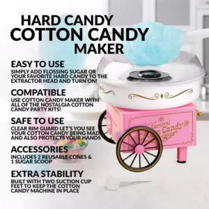 Nostalgia 450 W Pink Cotton Candy Maker