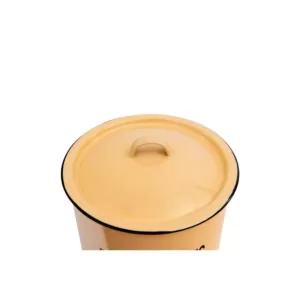 3R Studios Yellow Metal Dog Biscuit Container with Lid and 