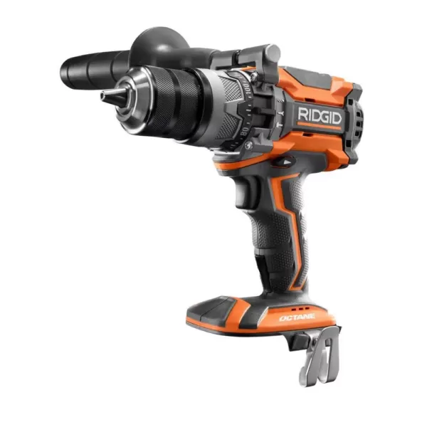 RIDGID 18-Volt OCTANE Cordless Brushless 1/2 in. Hammer Drill/Driver with 18-Volt Lithium-Ion 1.5 Ah Battery